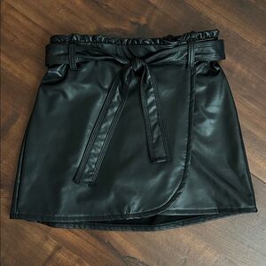 Abercrombie Kids Black Faux Leather Skirt, girls size 13/14!